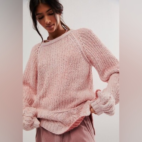 Free People Sunfade Crewneck Sweater Size M NWT - Picture 1 of 14